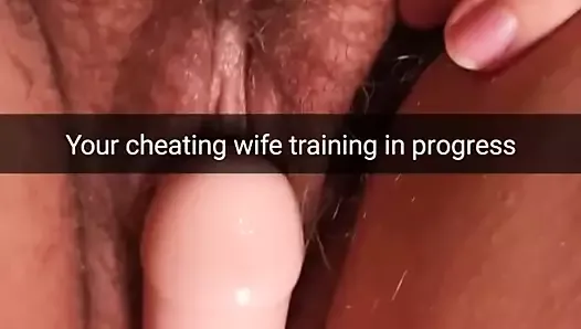 Your wife starts her training to be a nympho cheating slut wife!