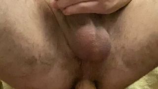 Busting while riding my dildo