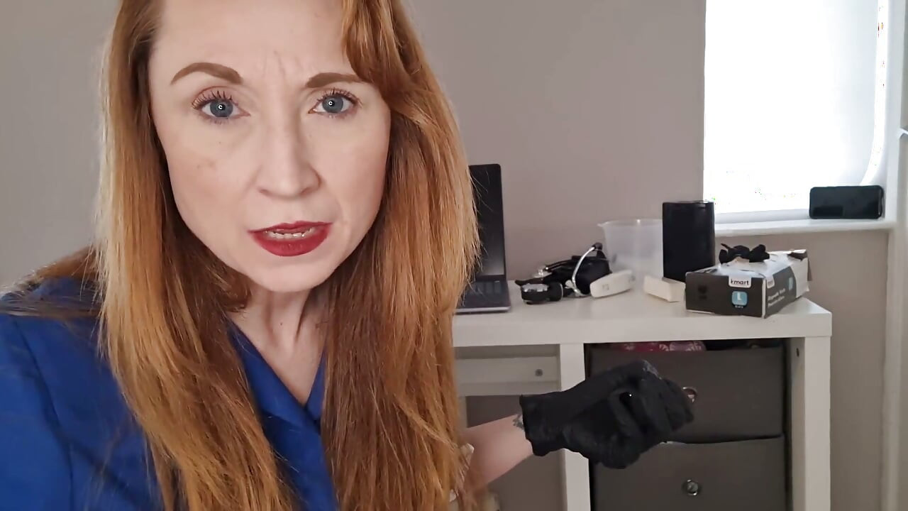 Nurse Clinical Trial Degradation with Rough Hand Job and Pegging Punishment