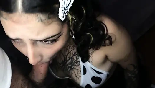 Colombian goth bitch is the best blowjob