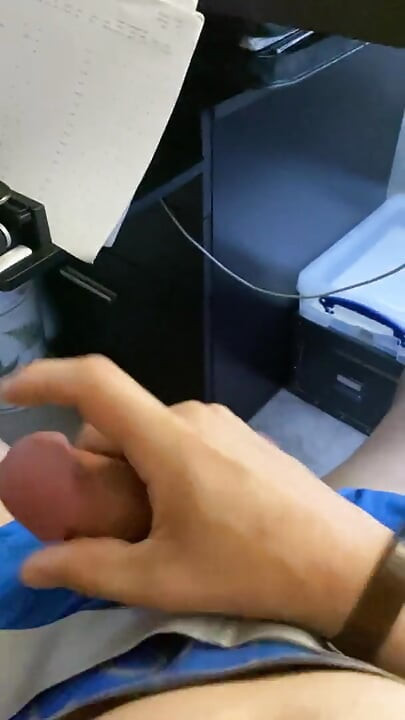Stepdaddy Jerking off by the Computer
