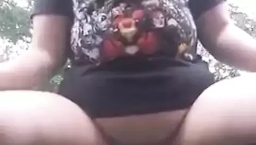 Fat Slut Nasty Jess Pissing Outside