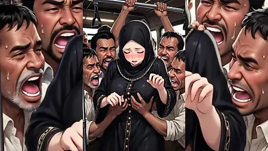 Hijabi Muslim Babes Degraded & Ravaged by Ugly Fat Dirty Old Men – Squeezed, Kissed, Fucked Hard Part 2