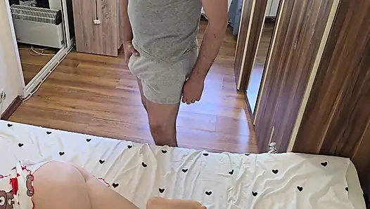 Stepdad Mistaken Stepdaughter with His Wife and Creampie Her Wet Pussy