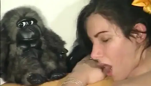 Cute brunette teen gets plowed on the couch
