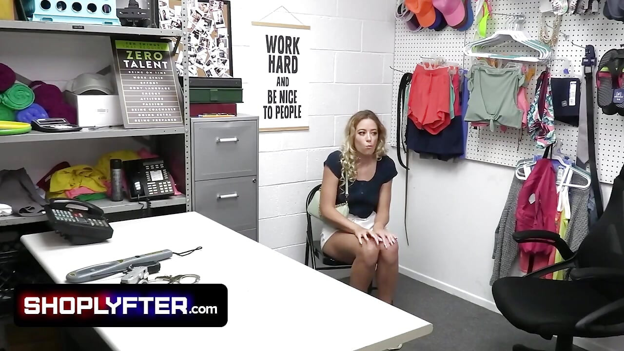 Shoplyfter - Naughty Young Slut Lets the Security Guard Stretch Her Teen Pussy and Creampies Her to Avoid Fine