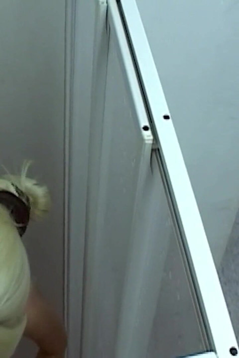 Blonde and Brunette Strip for Steamy Shower Play