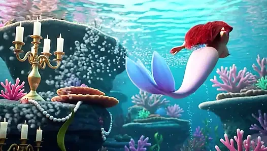 Ariel si wanita berumur yang penuh gairah menjelajahi gua bawah air yang ajaib dengan kaki jenjang dan pose khayalannya