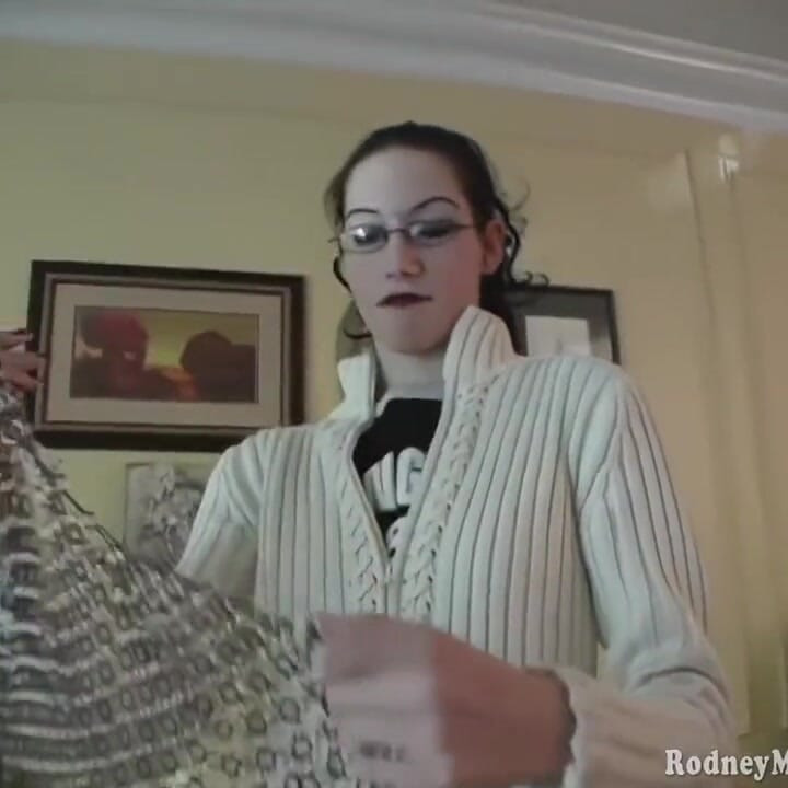 Vintage swallow from skinny hot aughties nerd