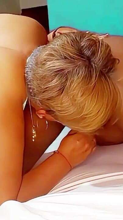Mature stepmom sucks ass and sucks cock and balls too | Clip 1