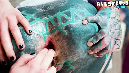 EXTREME ANAL FISTING sessions for TATTOOED chick