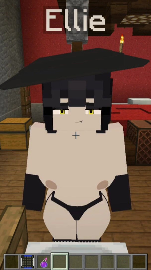 Jenny Mod Minecraft lady Dimitrescu este excitată și vrea ca băiatul ei bun să o satisfacă | Clip 3