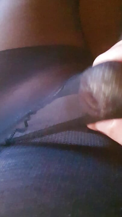 Black sheer tights climax