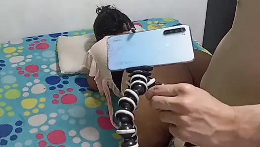 Dicker arsch springt auf mich