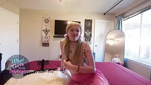 TRUE AMATEUR - 18yo Teen "Stacie" - FIRST EVER PORN - Hardcore Homemade Dominant Daddy Age Gap Kink Blowjob Face Fucking