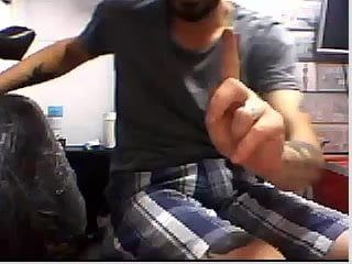 Straight guys feet on webcam #1