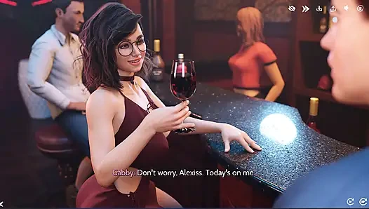 Şarap ve flörtten sonra Gabby Alexis'i Sue'dan vip striptiz ve tutkulu seks için gece kulübünün özel odasına çekiyor