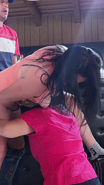Unforgettable moment from "My wife caught me kissing her stepsister and made her stepsister suck my cock and lick her pussy"