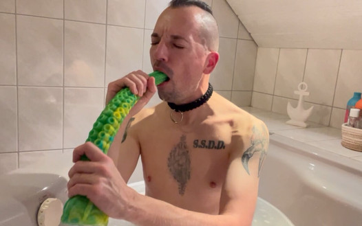 Stupid faggot slut gagging