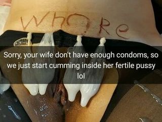 Prezervativele s-au epuizat, așa că începem să ejaculăm în soția ta!