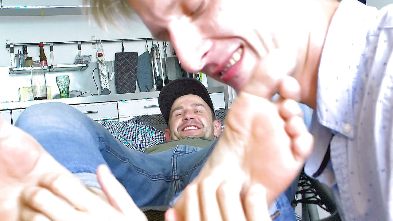 Playful Dominance: Guy Romes Commands Bazz to Worship and Tickle His Soles
