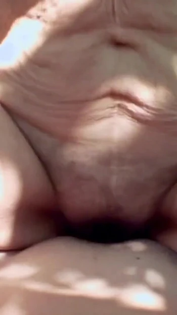 Powerful moment from "81yr old Granny Seduced to Outdoor POV Sex by Step-Grandson"