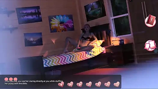 Membantu cewek-cewek seksi #3 - Johannes menyelidiki puncaknya untuk melihat apa yang sedang dilakukan gadis di kabin ini.