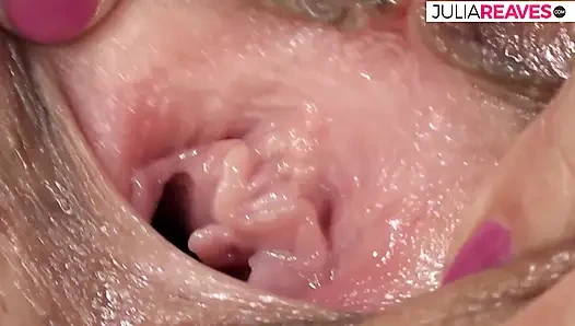 Hot girl fucks her glory holes with two dildos to a squirt