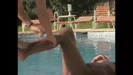 German Holiday Group Sex on Pool