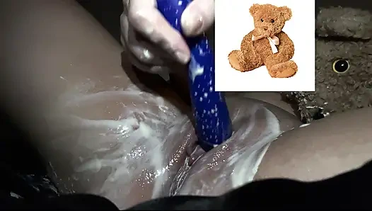 4k-ASMR YOGURT FOOD FETISH- KINKY STEPSISTER MASTURBATES WITH DILDO- CUMFLATION HENTAI-  -ARABIAN SNOWWHITE