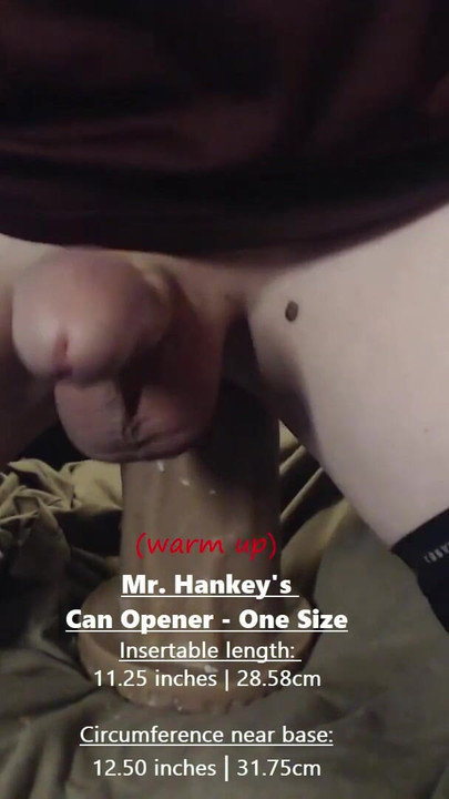 Key moment from "Unboxed and Inside Me - First time with Big Daddy (L) - 13 inch dildo from Hankey's Toys"