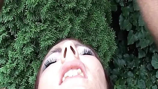 Redhead Babe Double Teamed Outdoors Hard Fuck