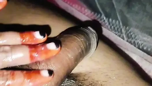 Desi gf handjob her boyfriend.
