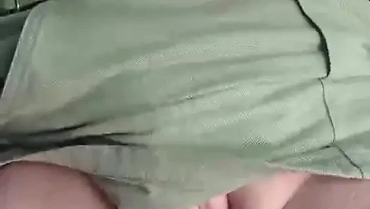 Public pussy fingering orgasm