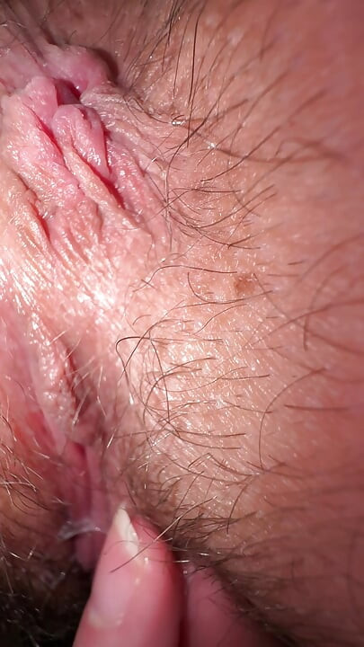 Ovulation Slut - Hairy Wet Pussy Fingering, Close Up Anus & Creamy Hole