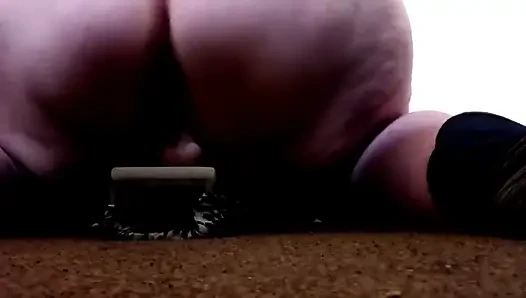 BBW SSBBW fucks dildo until she cums