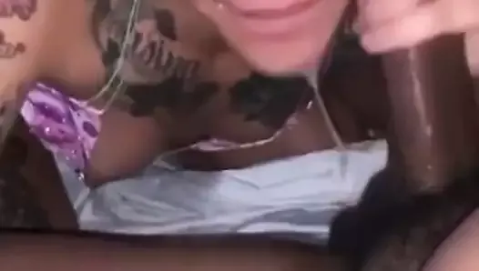 Light skin Thot Drains my balls and take a massive cum shot