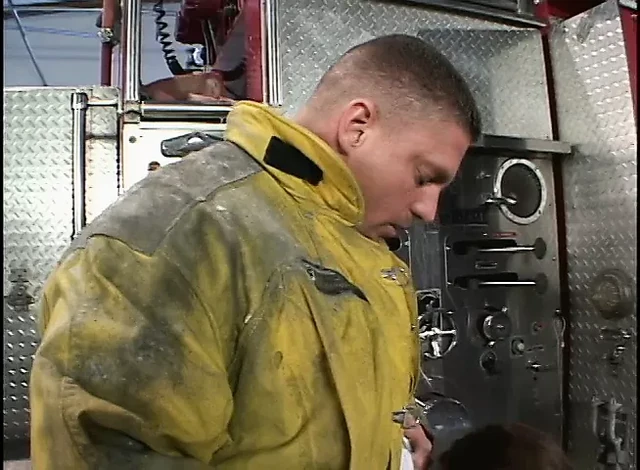 Pizza delivery girl gets cooch fucked and facial cumshot from fireman's dick