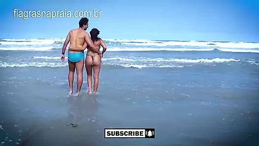 My boyfriend filmed his friend eating my pussy on the beach