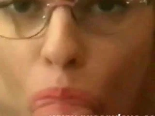 nerdy girl bj get huge facial over glasses