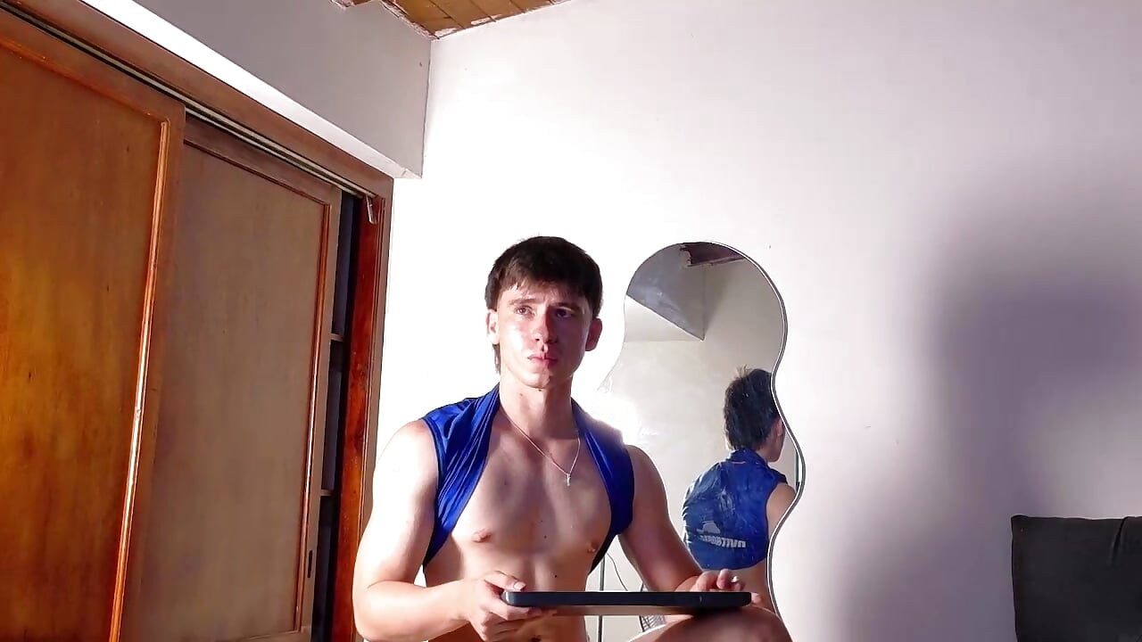 Muscular Sportsman in Warm Underwear