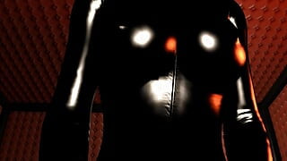 Padrona in lattice nero - punto di vista Cowgirl