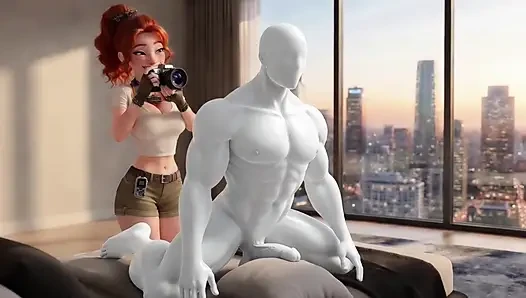 Redhead Street hotographer give me a photo shoot with a blowjob