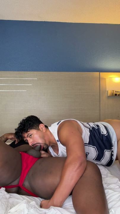 Big Dick Latino Flip Fucks with Big Black Cock