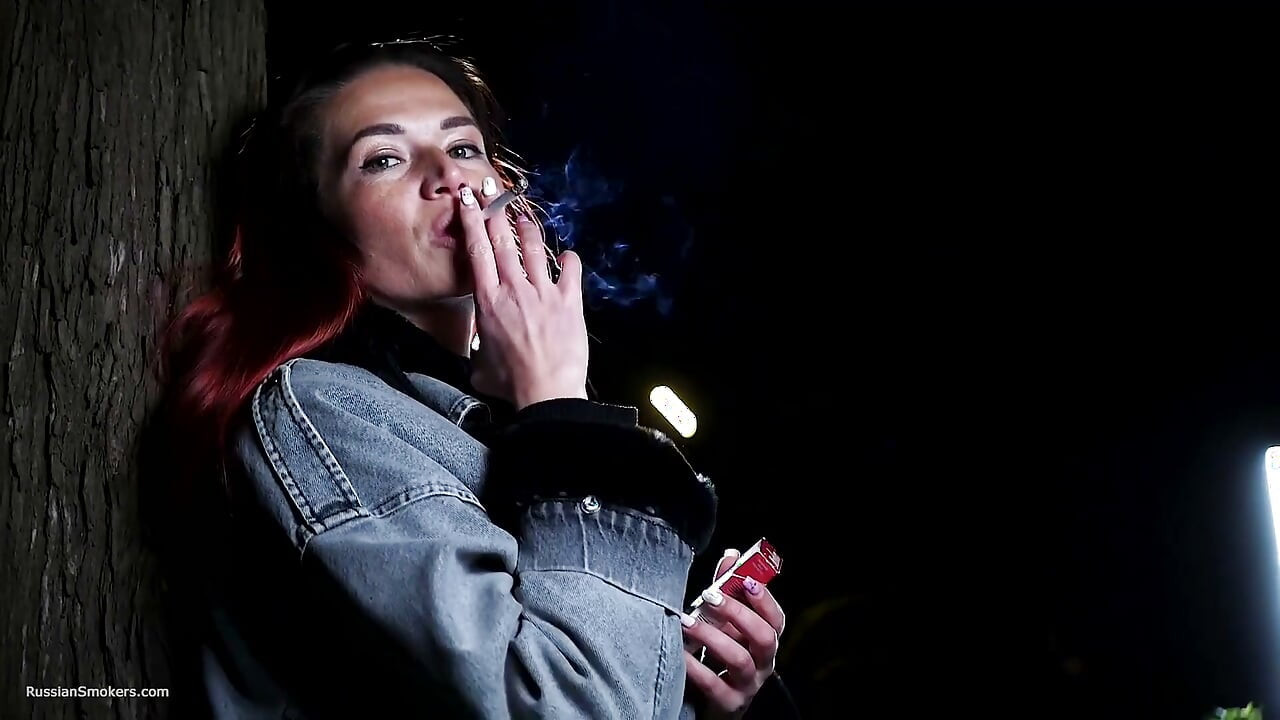 Seductive Russian Babe Smoking Cigarette Seaside Vibes