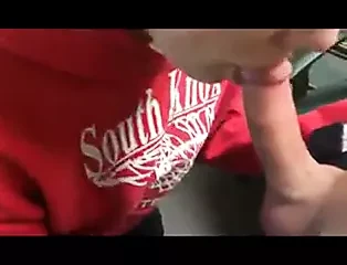 Cute girl gets on her knees to pleasure