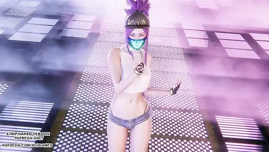 MMD Aespa - Armageddon - Akali Sexy Kpop Dance League of Legends Hentai Uncensored 4K 60FPS