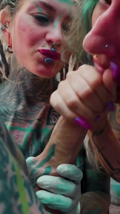 Tattoo Session Turns Into Hard Anal Threesome | Clip 1