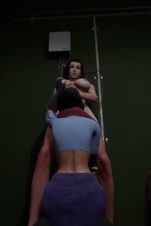 Lésbicas na sala da lavanderia: pornô 3D