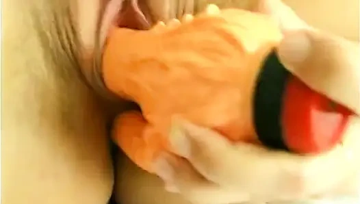 Sexy chick is toying her pussy at the casting